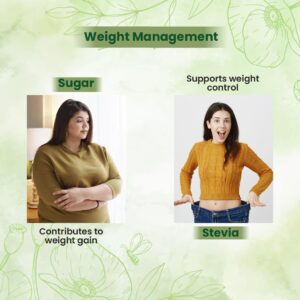  This is comparion between weightloss with stevia and sugar 